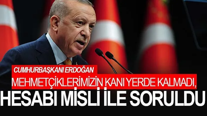 Cumhurbaşkanı Erdoğan: Mehmetçiklerimizin Kanı Yerde Kalmadı, Hesabı Misli İle Soruldu