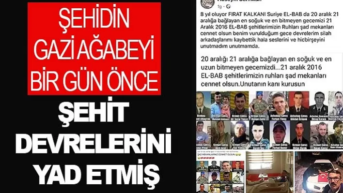 Devrelerinin şehadet yıldönümünden bir gün sonra kardeşi şehit düştü