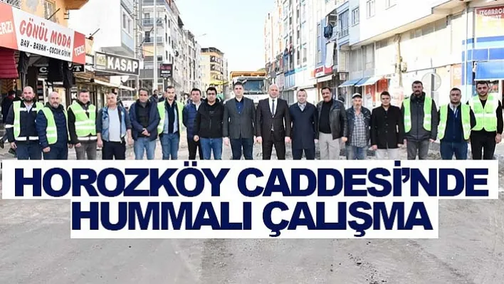 Horozköy Caddesi'nde hummalı çalışma