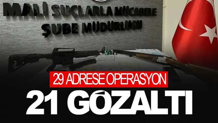 İzmir'de 29 Adrese Operasyon: 21 Gözaltı