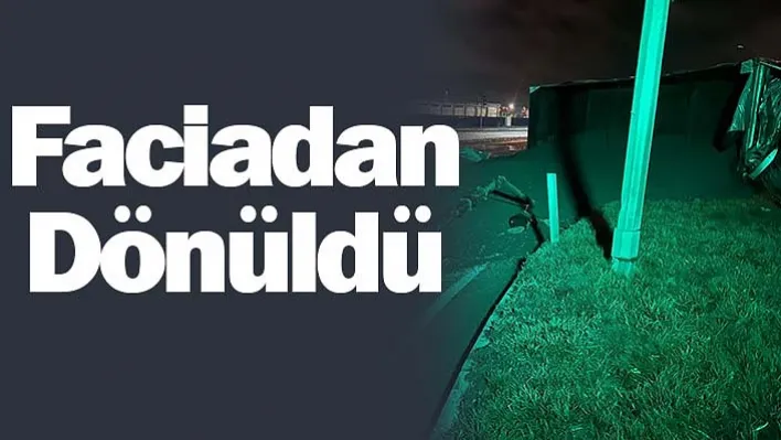 Kum yüklü tır devrildi: faciadan dönüldü