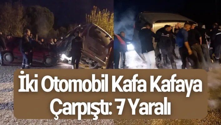 Manisa'da Feci Kaza: iki otomobil kafa kafaya çarpıştı! 7 yaralı