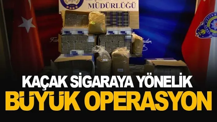 Manisa'da Kaçak Sigaraya Yönelik Büyük Operasyon