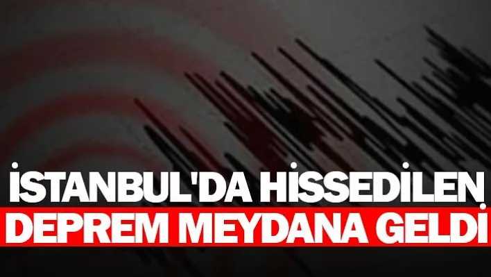 SON DAKİKA: İstanbul'da hissedilen deprem meydana geldi