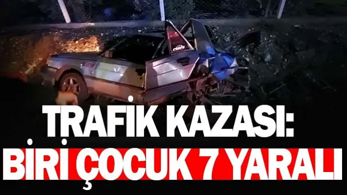 Trafik Kazası: Biri Çocuk 7 Yaralı