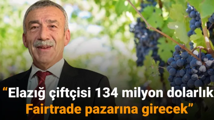 'Elazığ çiftçisi 134 milyon dolarlık Fairtrade pazarına girecek'