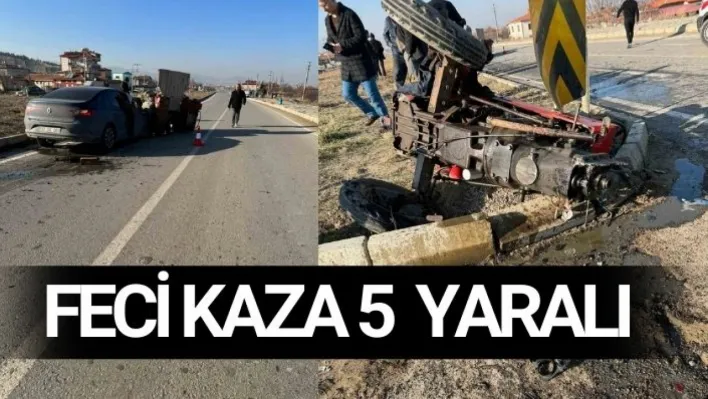 Feci Kaza: Traktörün Ortadan İkiye Bölündü: 5 Yaralı