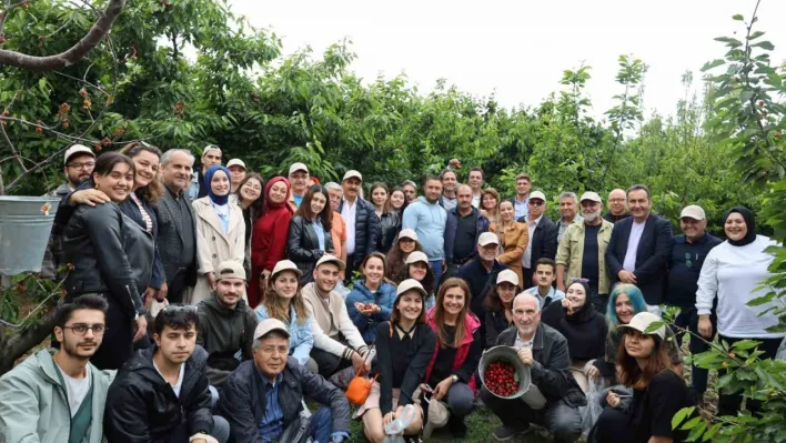 Gençler, kiraz hasat şenliğine enerji kattı