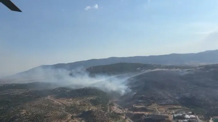 Gölmarmara'da makilik alanda yangın