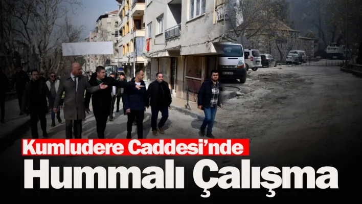 Kumludere Caddesi'nde hummalı çalışma