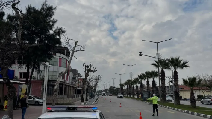 Manisa'da Drone ile trafik denetimi