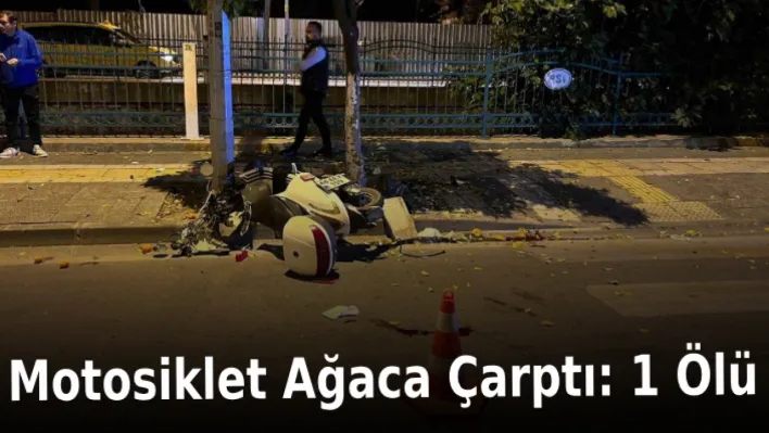 Motosiklet ağaca çarptı: 1 ölü