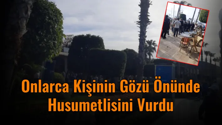 Onlarca kişinin gözü önünde husumetlisini vurdu