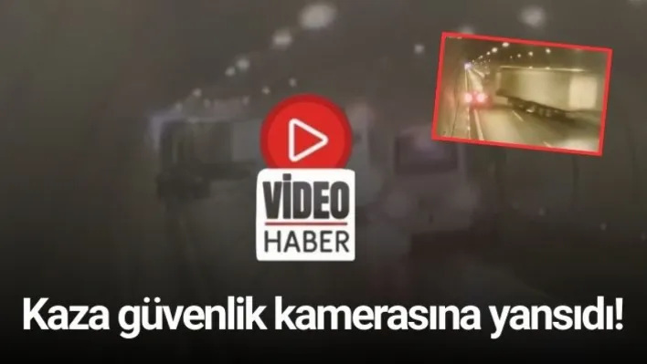 Otobanda Feci Kaza: 2 Yaralı! Kaza güvenlik kamerasına yansıdı