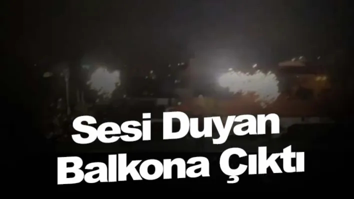 Sesi duyan balkona çıktı