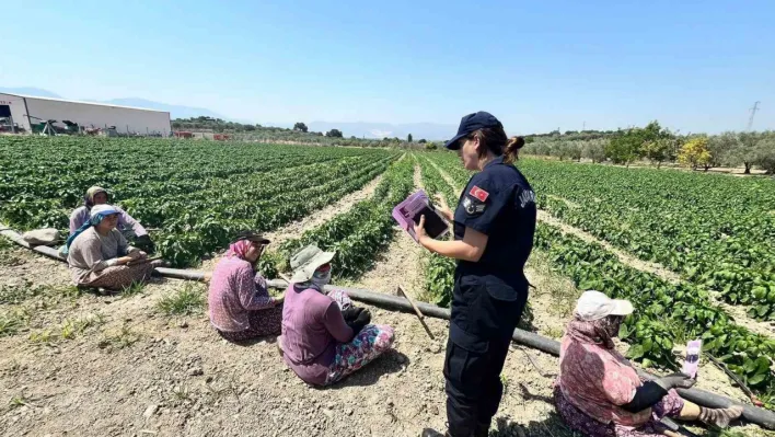 Tarım işçisi kadınlara KADES uygulaması yükletildi