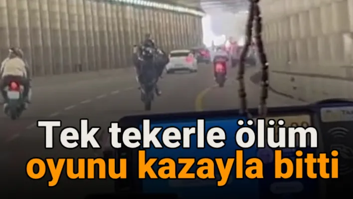 Tek tekerle ölüm oyunu kazayla bitti