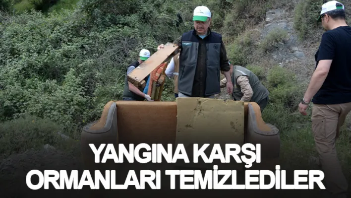 Yangına karşı ormanları temizlediler