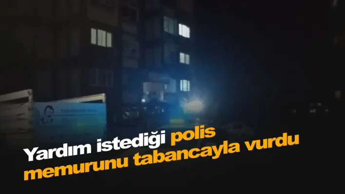 Yardım istediği polis memurunu tabancayla vurdu